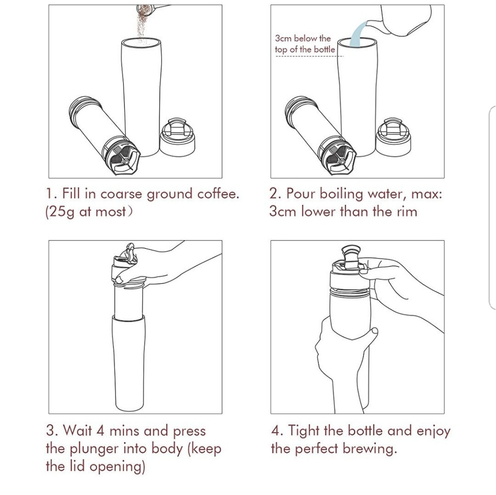 Portable French Press Coffee Maker - Picture 6 of 7